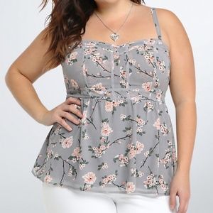 Torrid Floral Babydoll Cami Size 1X